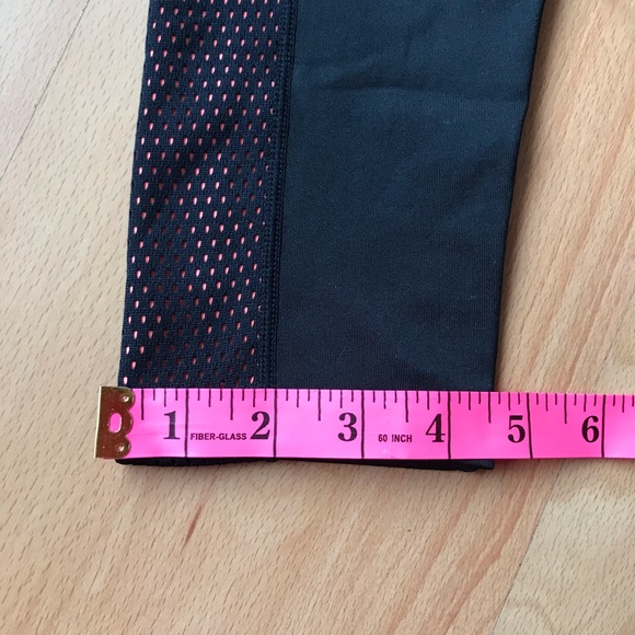 Black leggings w/ neon orange accents - size S/M - Picture 5 of 7